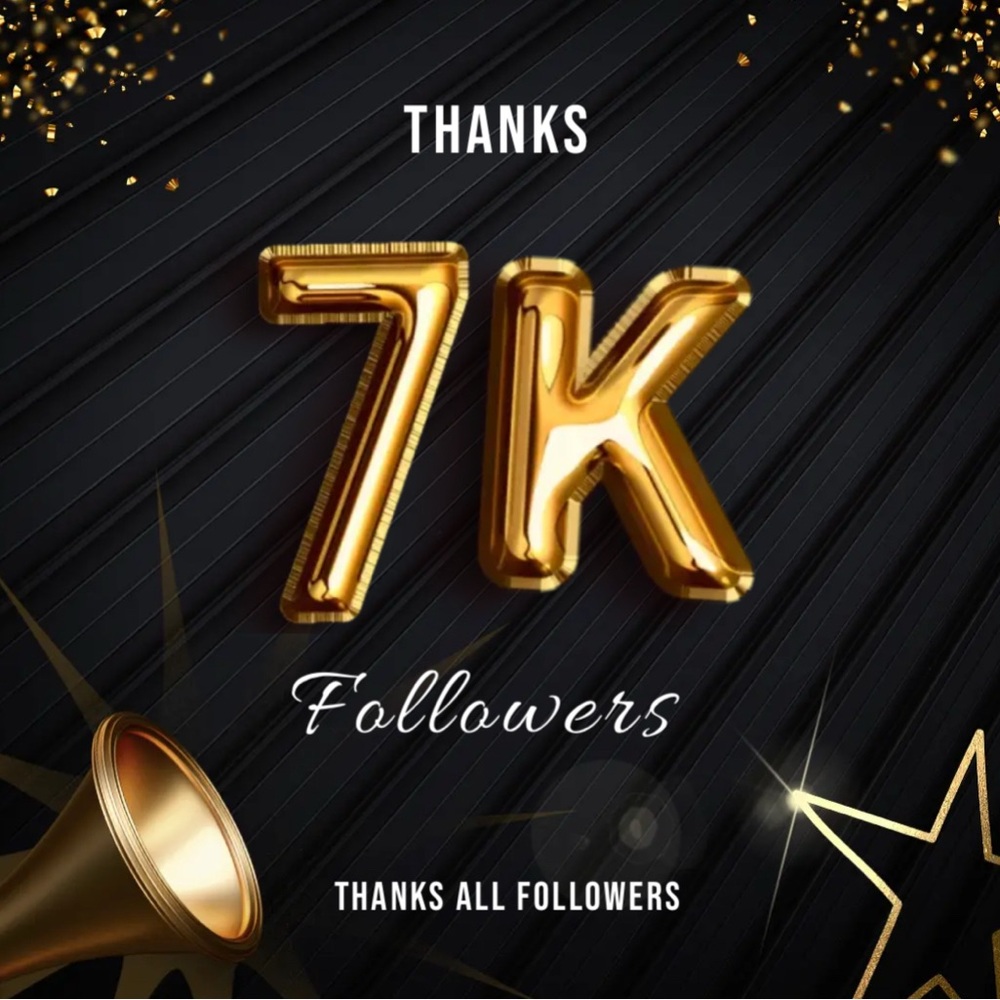 Yayyyyy!!! 7,000 followers baby, we did it!!!! 💃🏻